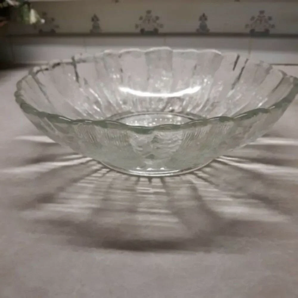 Anchor Hocking Clear Country Estate Sunflower Chip Bowl